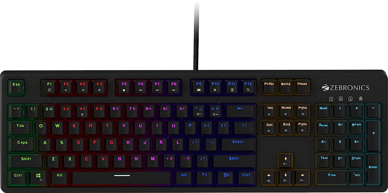 KEYBOARD ZEBRONICS Zeb-MAX Plus V2 Premium Mechanical Keyboard