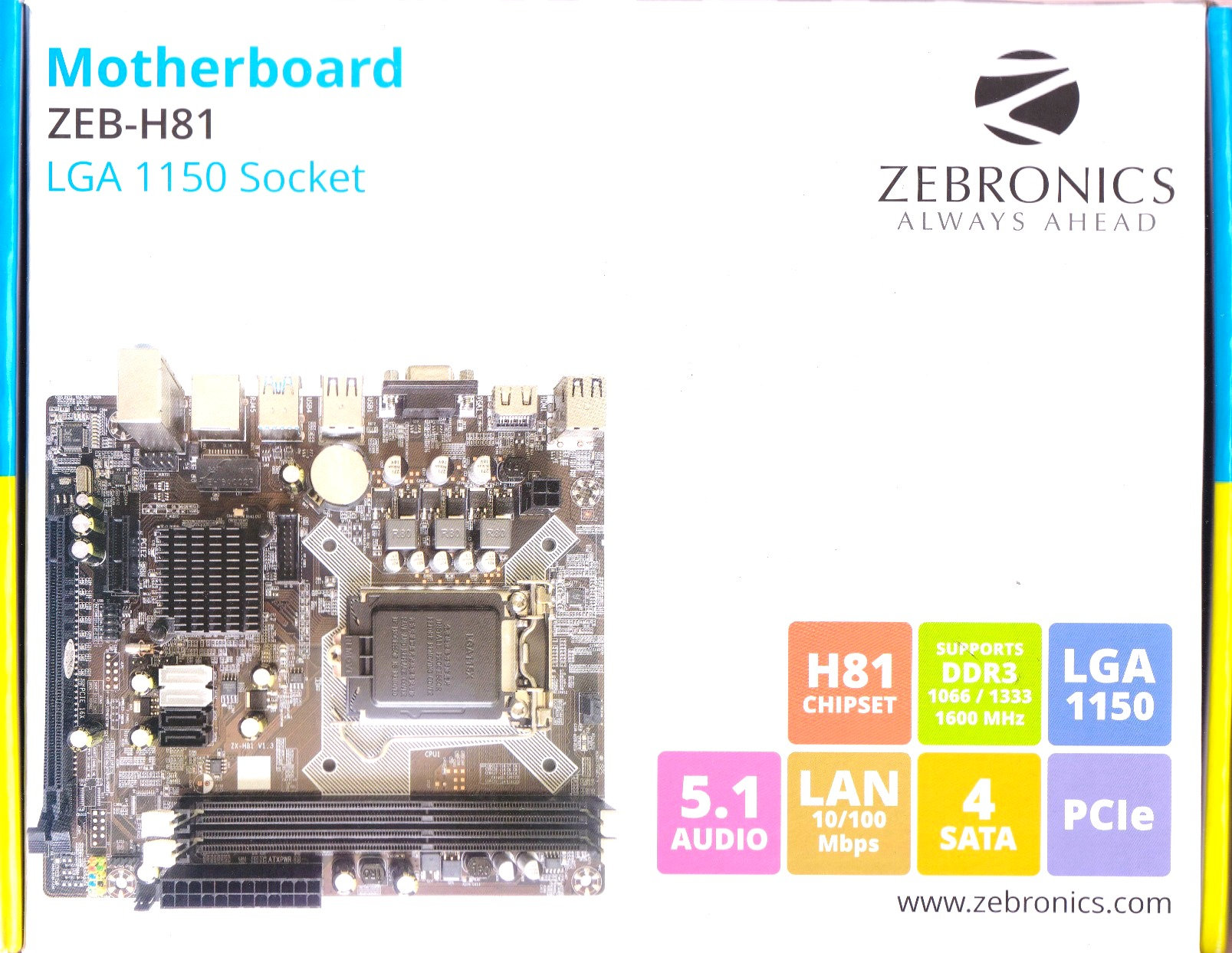 Motherboard H81 ZEBRONICS DDR3