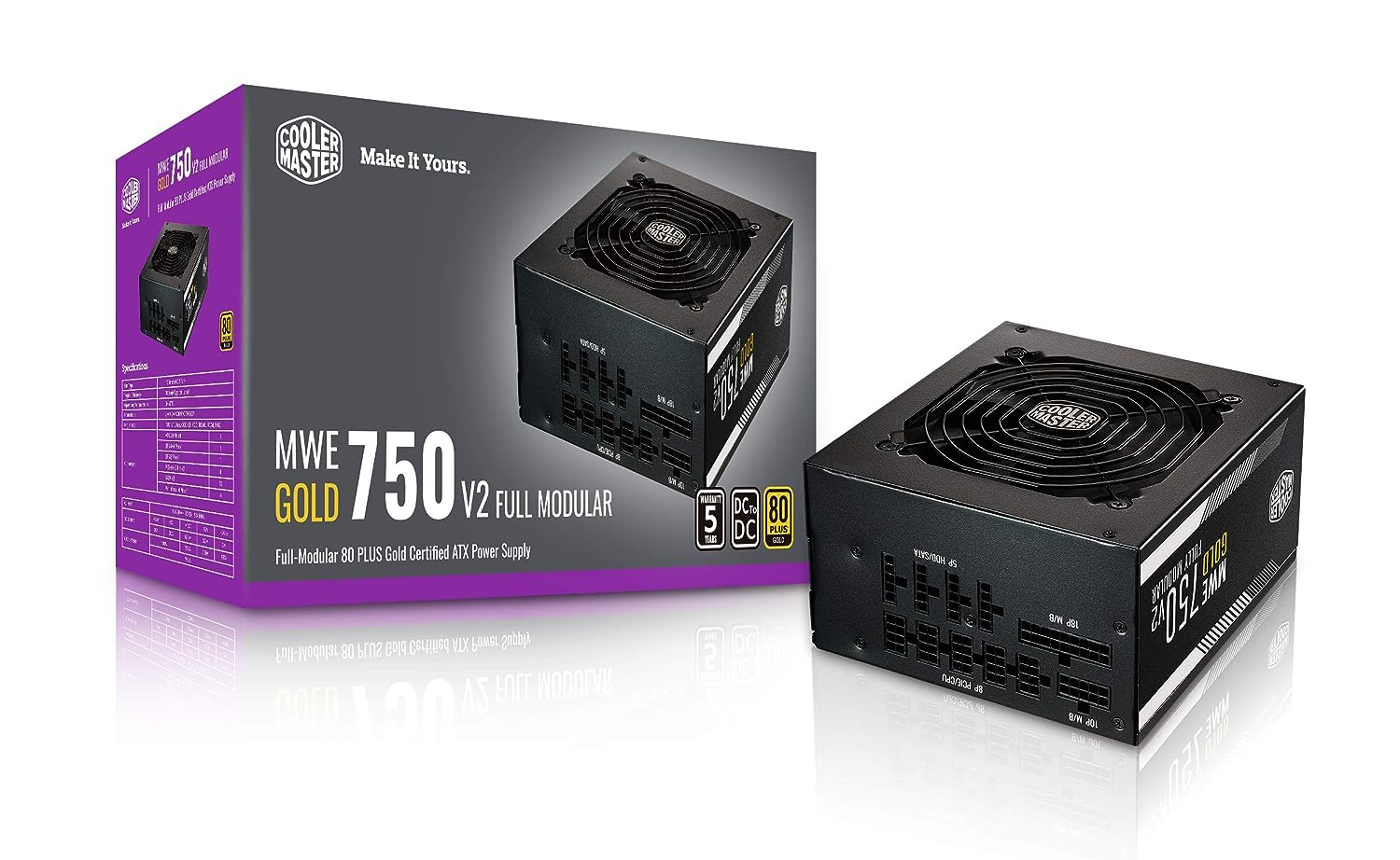 SMPS 750 WATT MWE 750 COOLER MASTER 80 PLUS BRONZE 