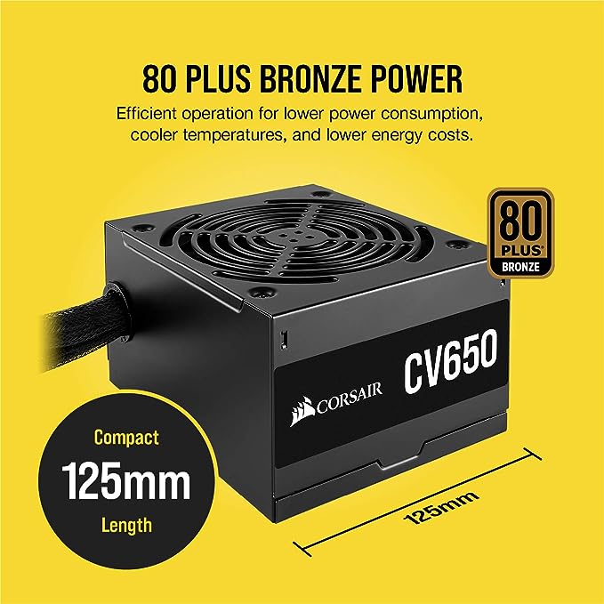 SMPS 650 WATT CV650 CORSAIR 80 PLUS BRONZE