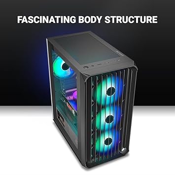 Cabinet ATX Ant Esports 205 Air ARGB GAMING CASE BLACK