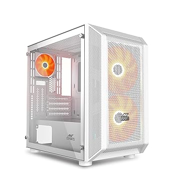 Cabinet Ant Esports 200 Air Mini Mesh WHITE GAMING CASE M-ATX