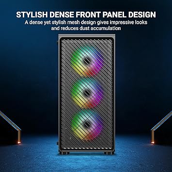 Cabinet Ant Esports 211 Air ARGB ATX GAMING CASE BLACK