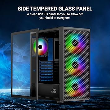 Cabinet Ant Esports 211 Air ARGB ATX GAMING CASE BLACK