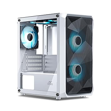 CABINET Ant Esports 100 Air Mini M ATX GAMING CASE White