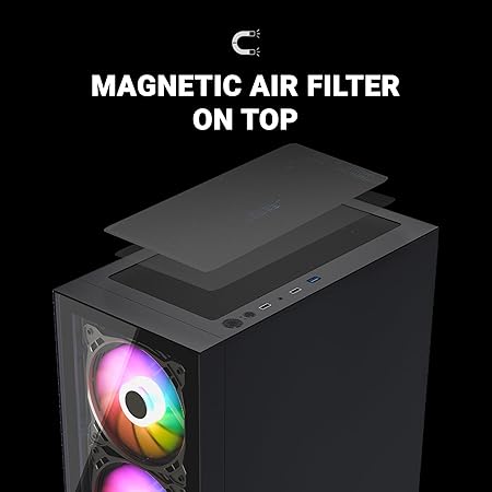 Cabinet Ant Esports Pepper 5F gaming ATX CASE BLACK