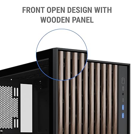 Cabinet Ant Esports Zen Wood C3 ATX Black