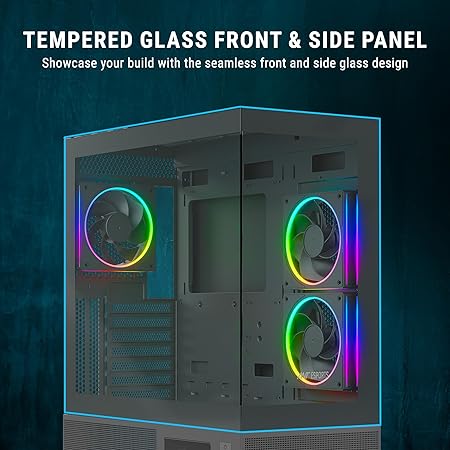Cabinet Ant Esports Crystal X3 LCD GAMING CASE BLACK