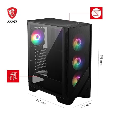 cabinet MSI MAG Forge 120A Airflow gaming case black
