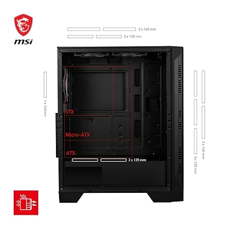 cabinet MSI MAG Forge 120A Airflow gaming case black