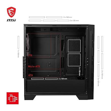 CABINET MSI MAG Forge 320R Airflow GAMING CASE BLECK