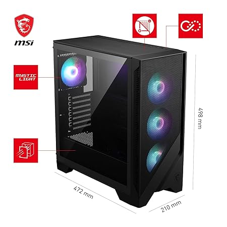CABINET MSI MAG Forge 320R Airflow GAMING CASE BLECK