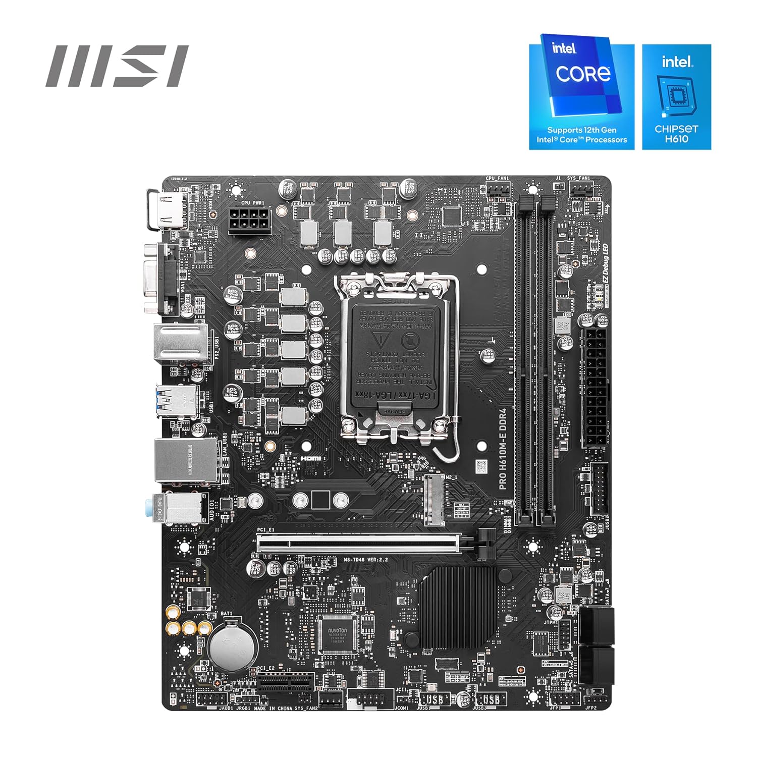 MOTHERBOARD Pro H610M-E MSI DDR4 