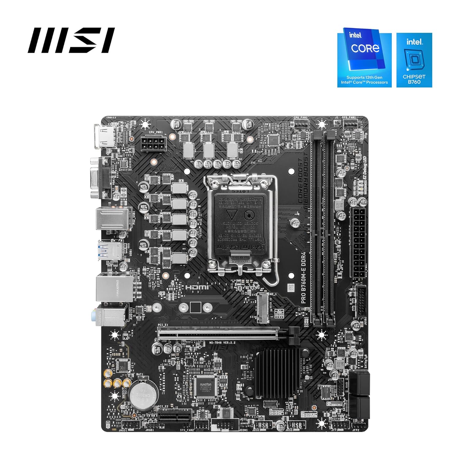 MOTHERBOARD Pro B760M-E DDR4 MSI
