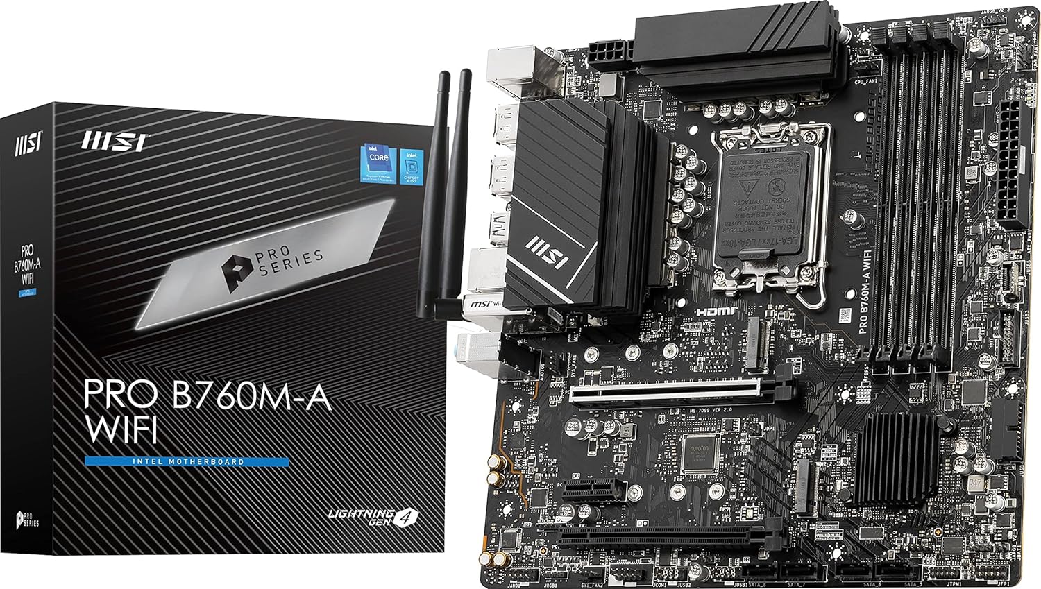 MOTHERBOARD Pro B760M-A WIFI DDR5 MSI