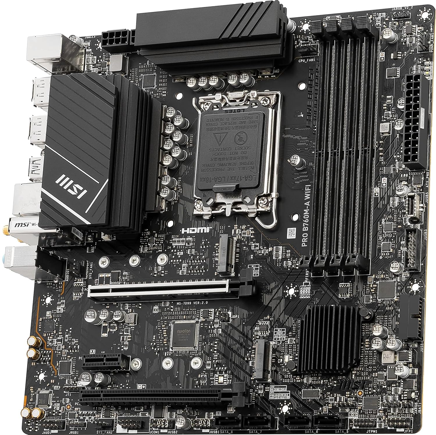 MOTHERBOARD Pro B760M-A WIFI DDR5 MSI