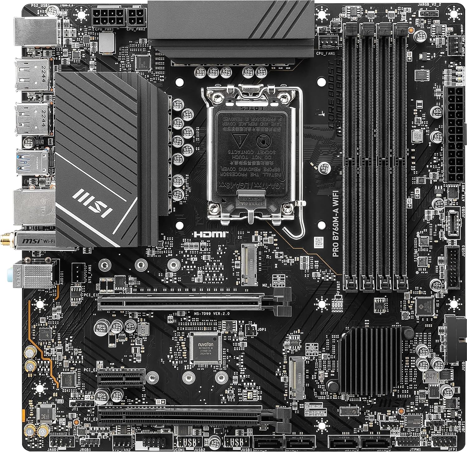 MOTHERBOARD Pro B760M-A WIFI DDR5 MSI