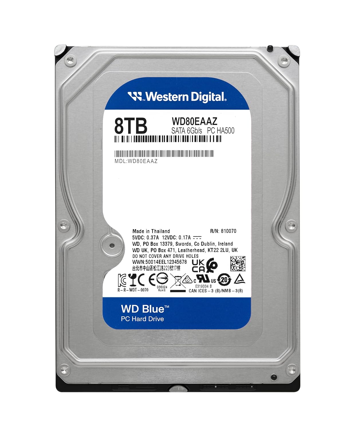 HDD 8TB WD Blue PC Internal Hard Drive - 7200