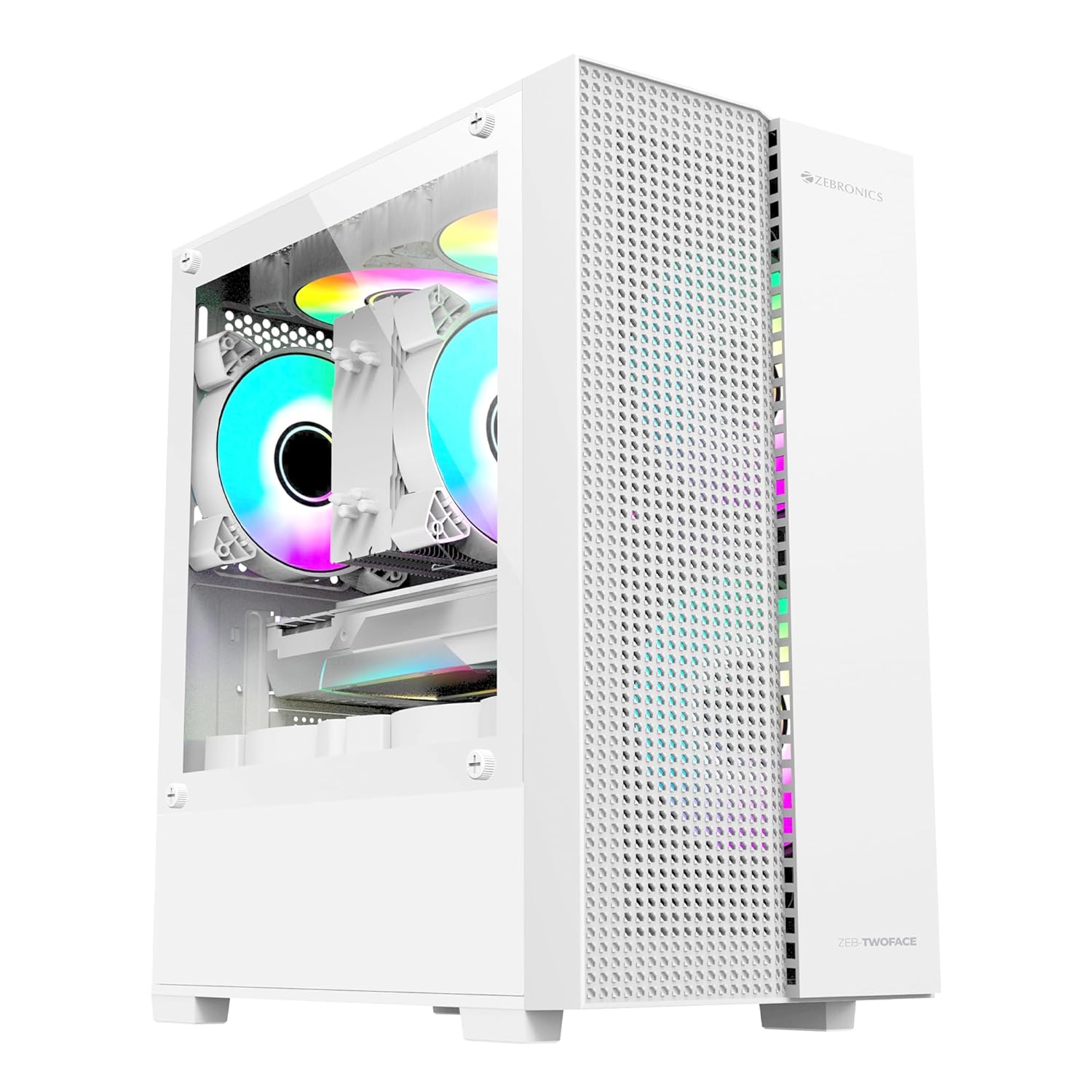 cabinet TWOFACE Premium Gaming ZEBRONICS white