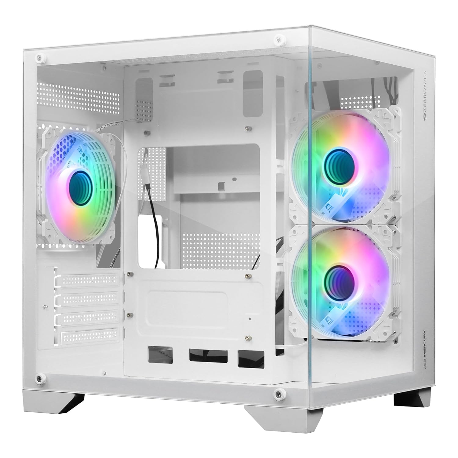 CABINET Mercury Premium Gaming Chassis ZEBRONICS WHITE