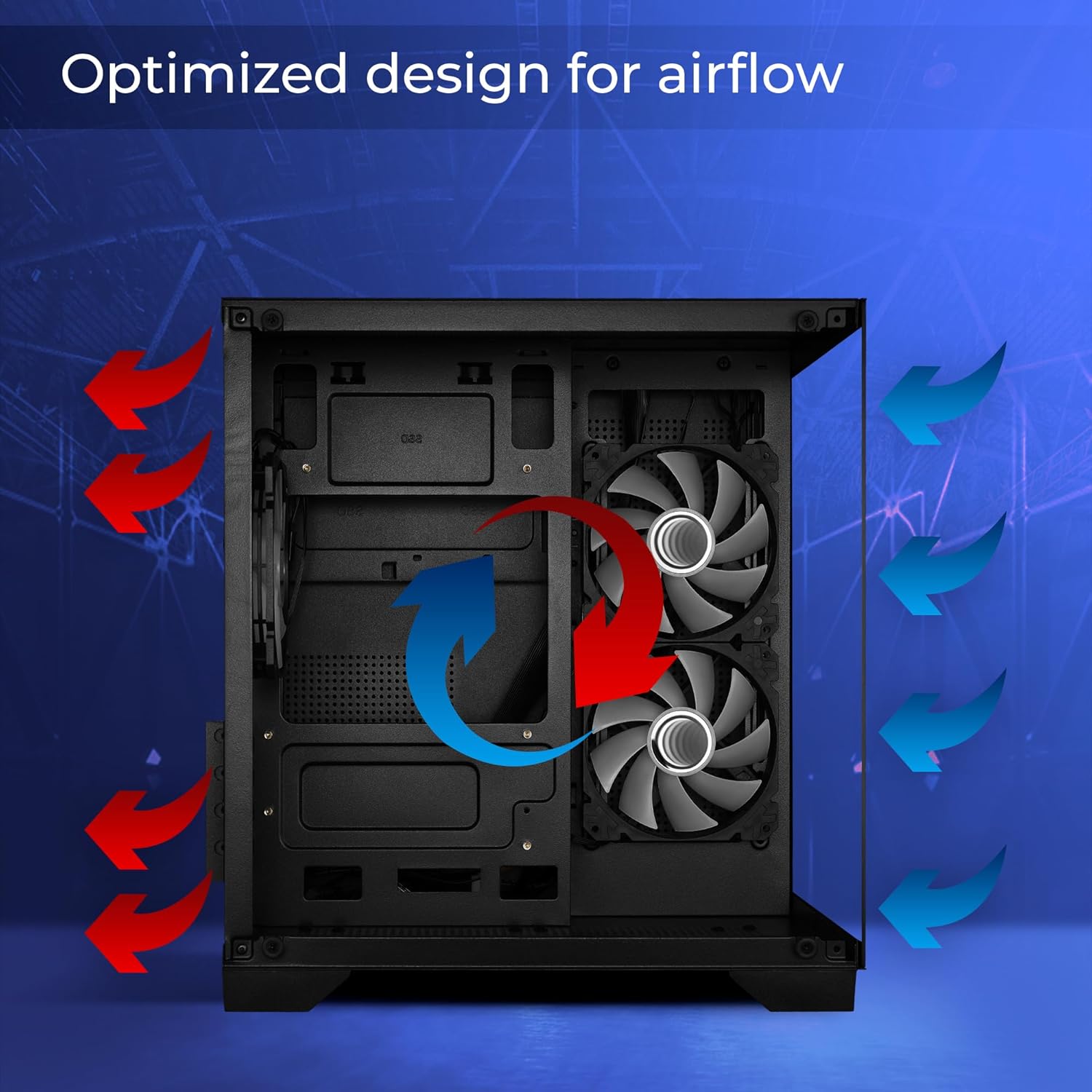 CABINET Mercury Premium Gaming Chassis ZEBRONICS BLACK