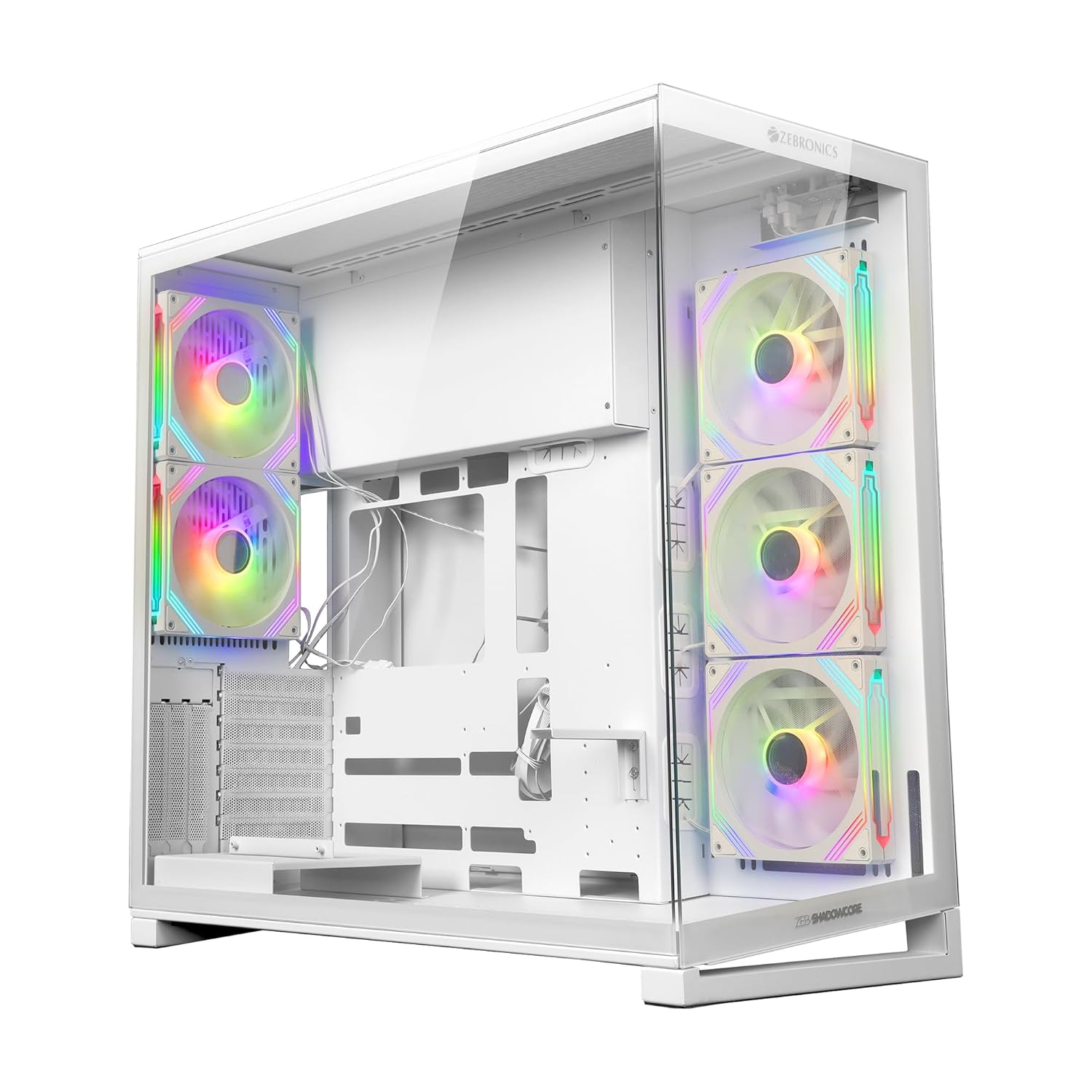 CABINET Shadowcore Premium Gaming Case, Full-Tower, EATX, ATX, 5 ARGB Fans WHITE
